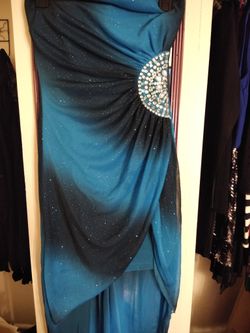 Blue Emerald sundae prom dress