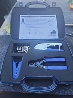 Coax Cable Crimping Tool Kit with Case
