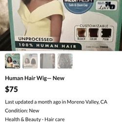 Human Hair Highlighted Wig