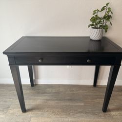 SMART desk - black - crate & barrel - one drawer - delivery available 