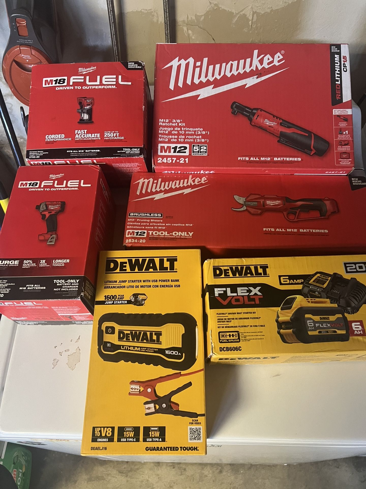 Milwaukee And Dewualt Tools All Brand New 