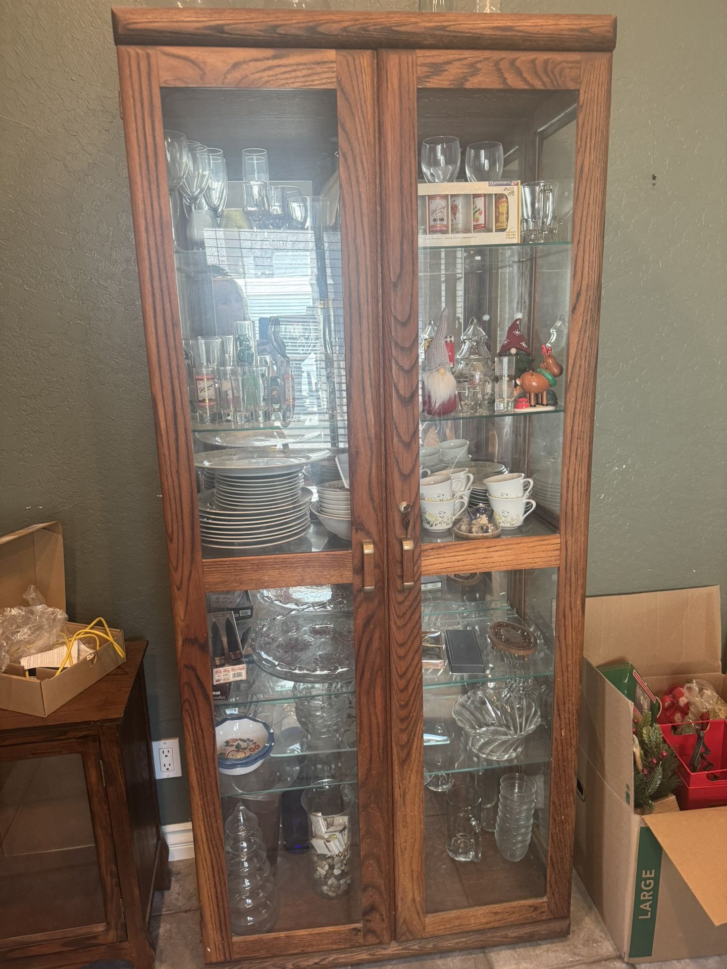 Oak Glass Display Case