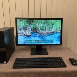 Dell Optiplex 5070 SFF Desktop - Monitor - Wireless Keyboard & Mouse