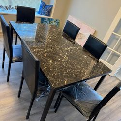 New Table With 6 Chairs For $299