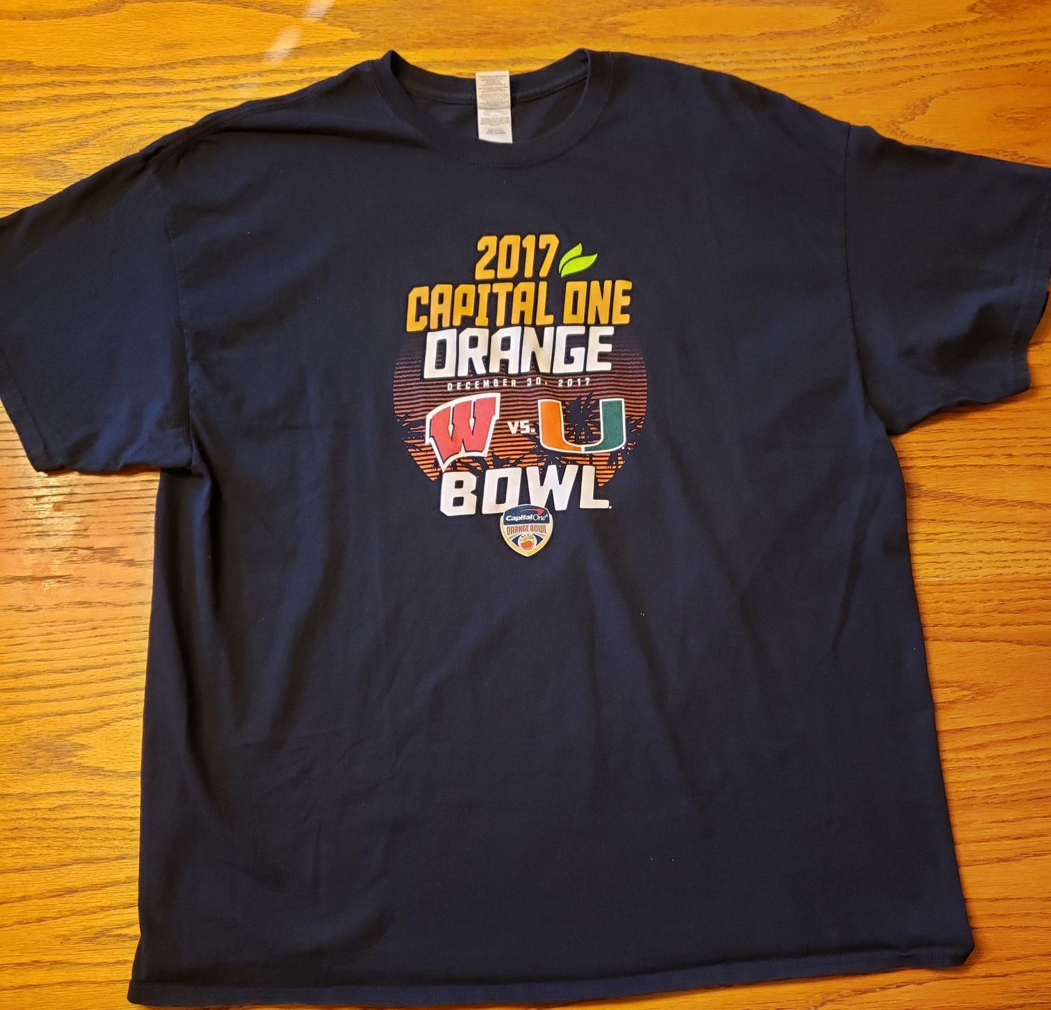 2017 Orange Bowl Shirt Wisconsin vs. Miami Football