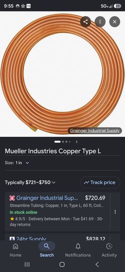 1 inch type L soft copper