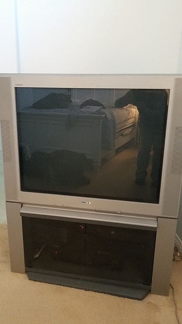 Sony 36 inch Trinitron Flat Screen TV with Custom Stand for Sale in