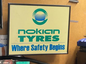 Vintage nokian tire sign