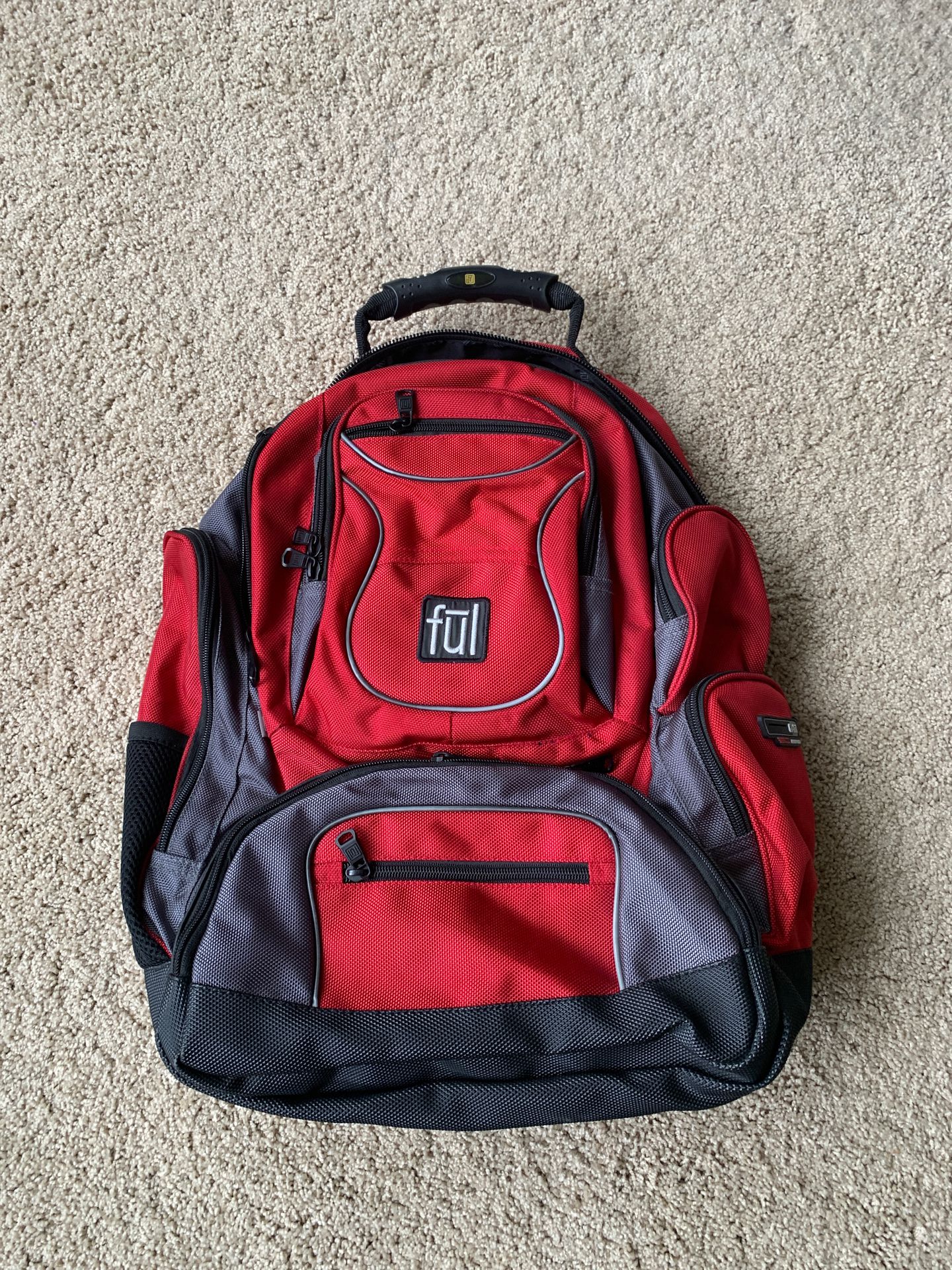 Ful laptop backpack - red