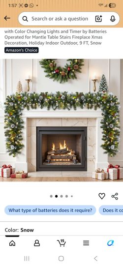9FT Pre-Lit Artificial Christmas Garland