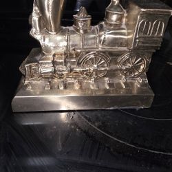 Brass Train Bookends 