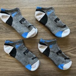 PUMA MEN’S LOW CUT COOL MAX SOCKS GRAY 4 PAIR SIZE 6-12
