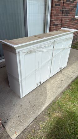 White Double 2door Cabinet