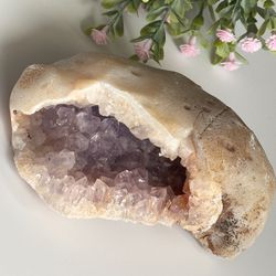 Purple Druzy Agate Geode