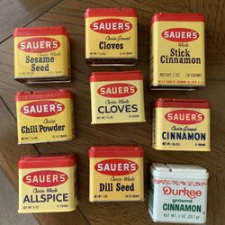 Vintage Lot Of Spice Tins
