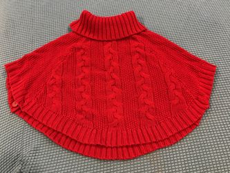 Poncho Sweater Cape Coat Size 4/4A.