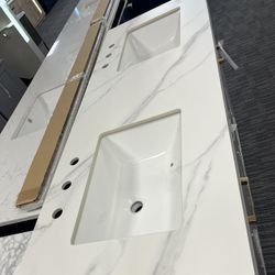 60” Countertop Only With 4” Apron For Bathroom Vanity