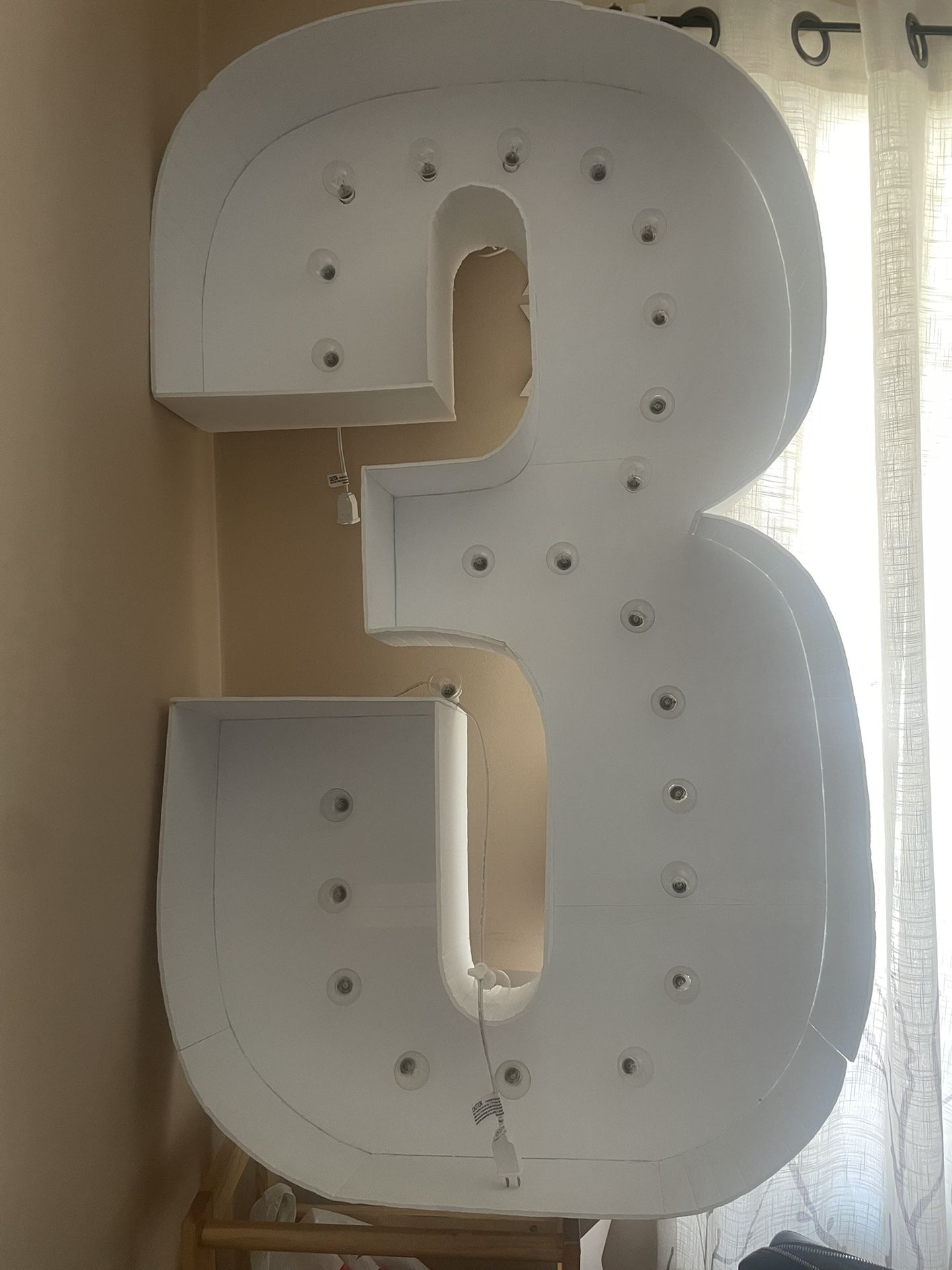 marquee Number With Lights