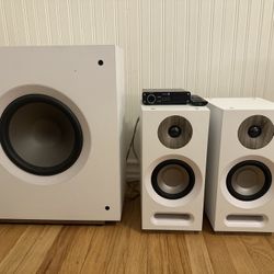 Jamo S 803 Bookshelf Speaker Pair AND Jamo 10” Slim Subwoofer S 810 SUB