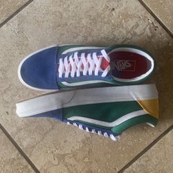 Jordan 1 Mid White Pollen and Old Skool Yacht Club Vans