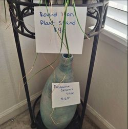 Decorative Cermaic or Nice Iron Plant Stand
