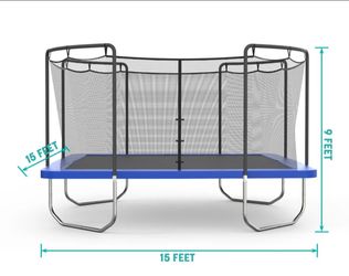 Rectangular trampoline