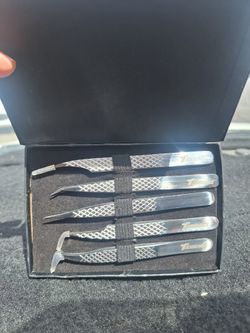 Trendgenics Eyelash Extensions Tweezers Professional 