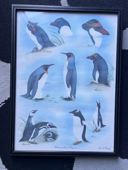 Custom Framed Penguin Art Print 
