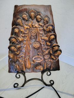 Last Supper Wooden Carving