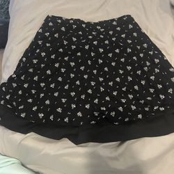 Black flower skirt 