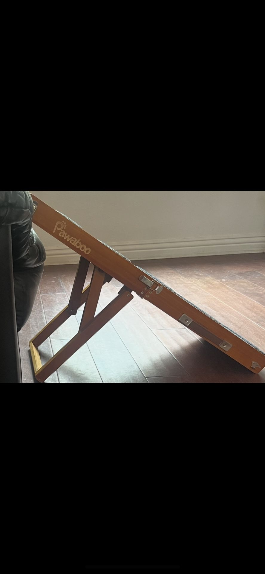 Pawaboo Foldable Wooden Pet Ramp – Adjustable Height 13″ to 21″ – New in Box