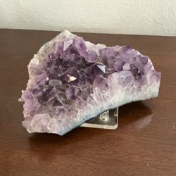 Natural Amethyst Crystal Cluster – Purple Quartz Druzy Decor