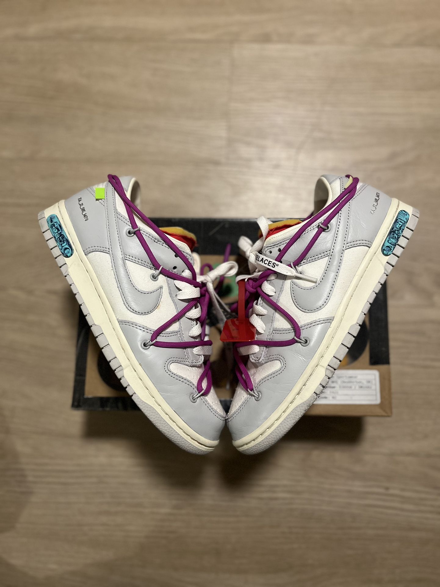 Nike Off White Dunk Low Lot 45 (Size 8.5)
