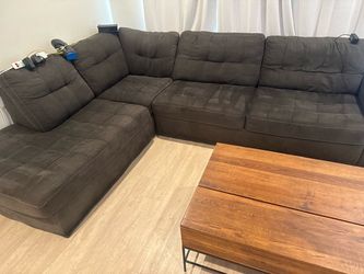 Brown L Shaped couch