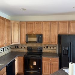 Microwave, Electric Stove, Fridge & Dishwasher Combo