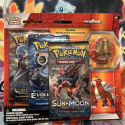 2017 Pokemon TCG Entei Pin 3-Pack Blister with XY Evolutions Booster Pack NEW