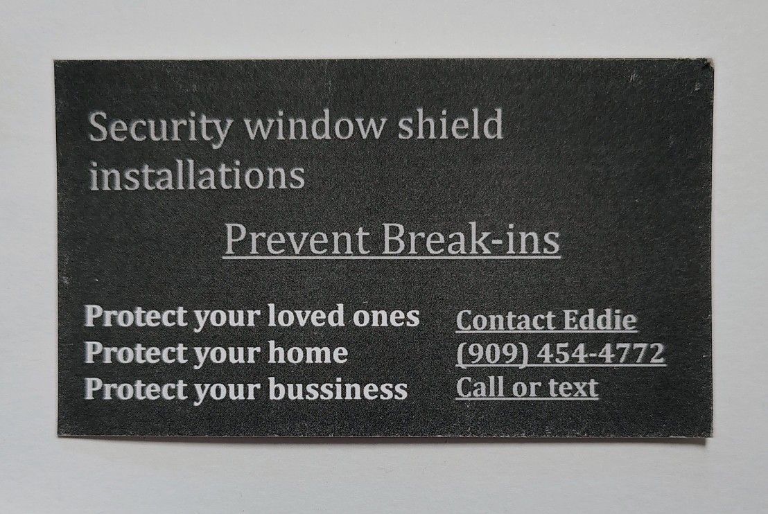 Window Glass Shield