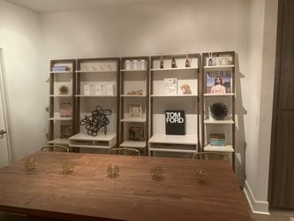 WEST ELM LADDER BOOKSHELF & DESK UNIT (5 - PIECES)
