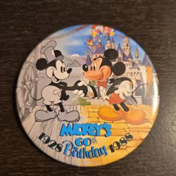 Vintage Disneyland MICKEY’S 60th Birthday 1988 Pin Button 