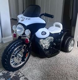 Ride-On Police Motorcycle Electric Bike Kid Toddler Toy