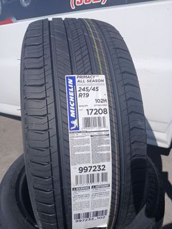 Tires New 245 45R19 Michelin Primacy all season $800 set of four install mount and balance 👌