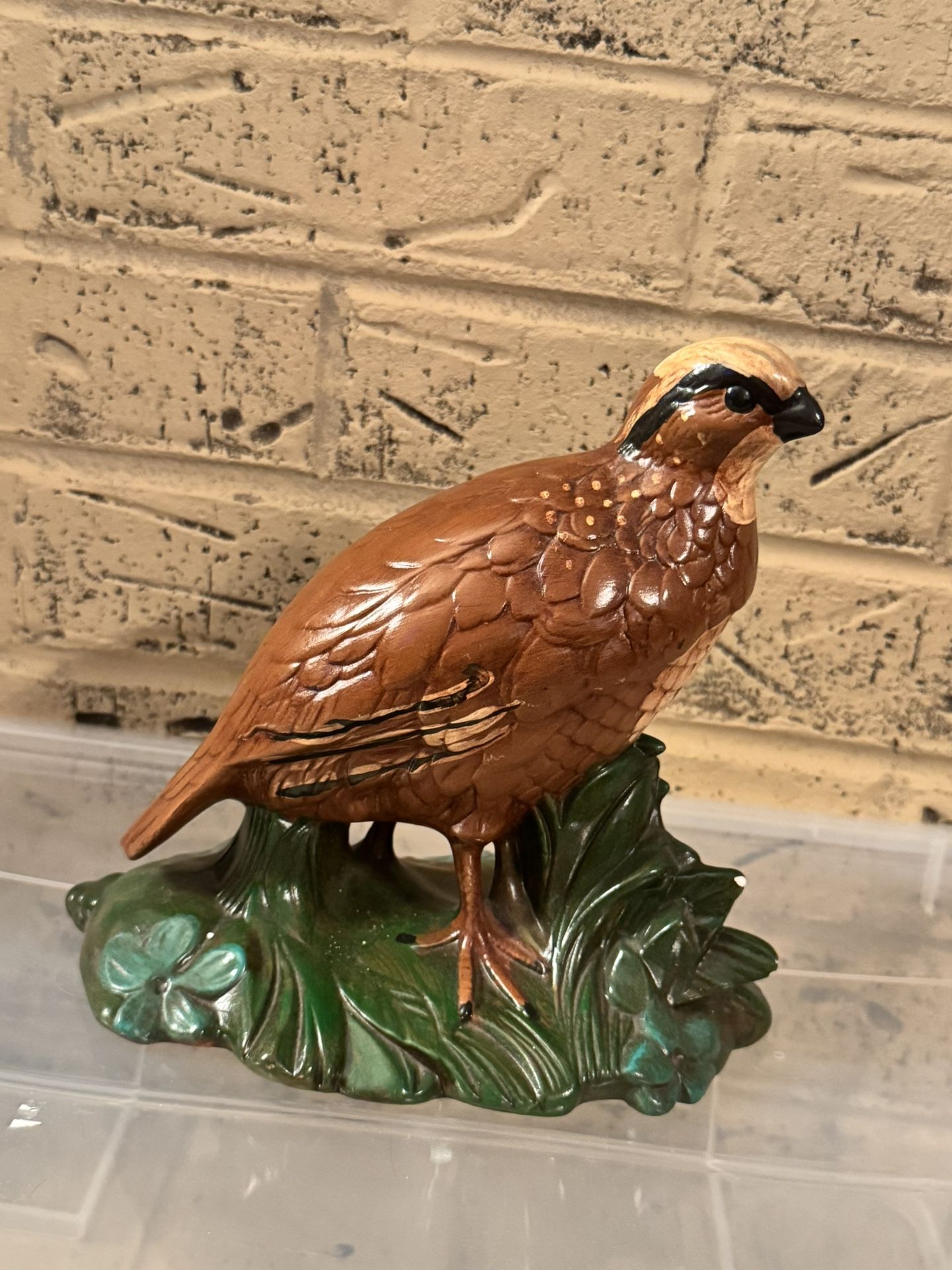 Gorgeous Ceramic Handmade Handpainted Bird Figurine/Sculpture