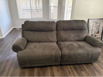 Gray recliner couch
