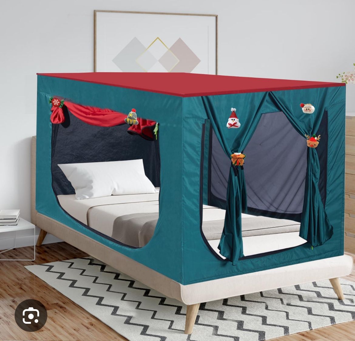 New In Box! 70% Blackout Bed Tent For A Twin Bed $25 (#778)