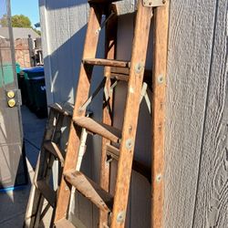 2/Wood Ladders! Must Go!