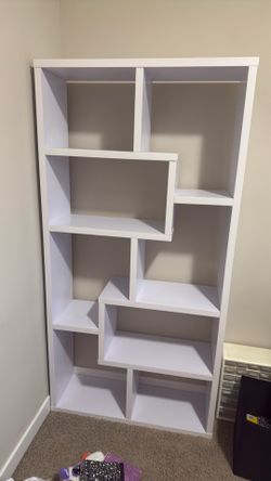 For Sale – Modern White Geometric Bookshelf