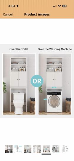 Free. Over the toilet storage