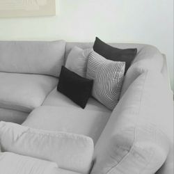Gray Cloud Couch Modular Sectional Sofa 