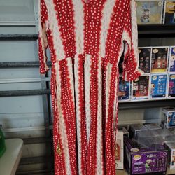 Red And White Dress