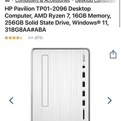 HP Pavilion Desktop Computer with Monitor